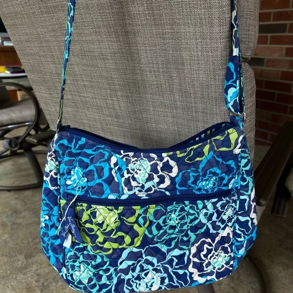 Vera Bradley Floral Blue and Green Women's Bag - Picture 3 of 3